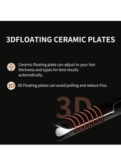General Hair straightener & curling iron 2-in-1 with curling bangs 1 1/4 inch curling iron straightener, ceramic coated, anti-scald, fast-acting, smooth-styling curling iron  - Image 5