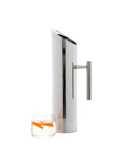 Restaurantware Restaurantware-Met Lux 67 Ounce Modern Water Pitcher, 1 Dent-Resistant Metal Drink Pitcher - With Ice Guard, Built-In Handle, Polished Stainless Steel Water Serving Pitcher, For Water Or Iced Tea,  - Image 3