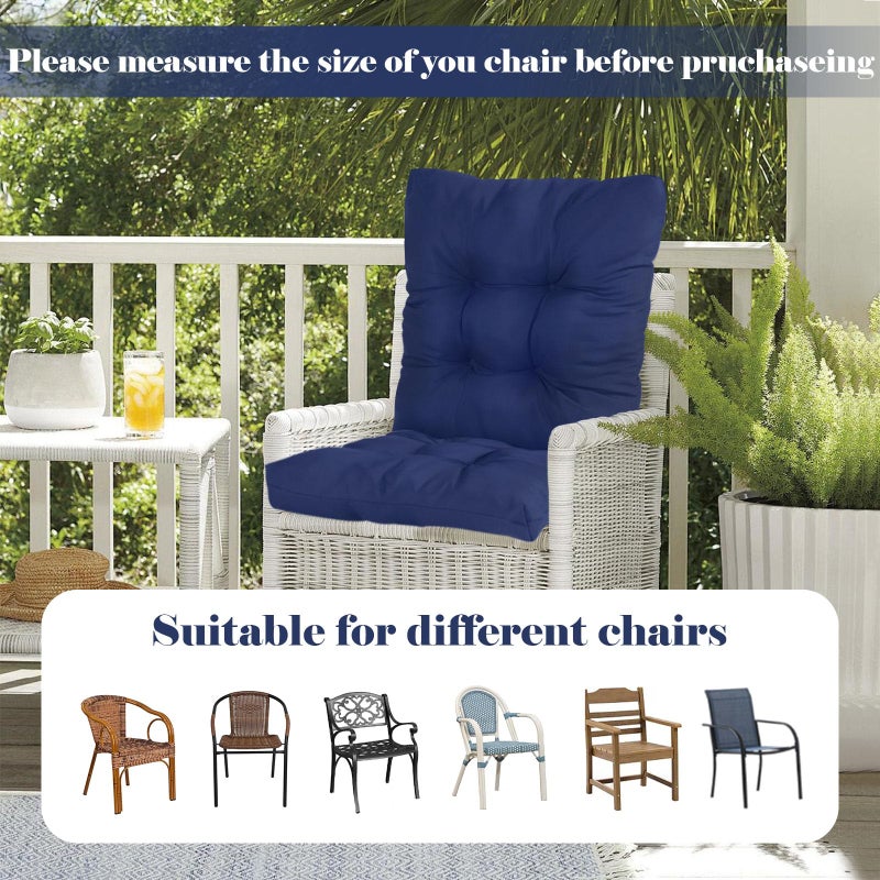 Eoieov High Back Outdoor Chair Cushions Waterproof Outdoor Patio Chair Seat Pad and Back Floral Rocking Chair Cushion Thicken Chair Pads with Back and Ties,Non-Slip,Flower 41.7"*20.8" - Image 4