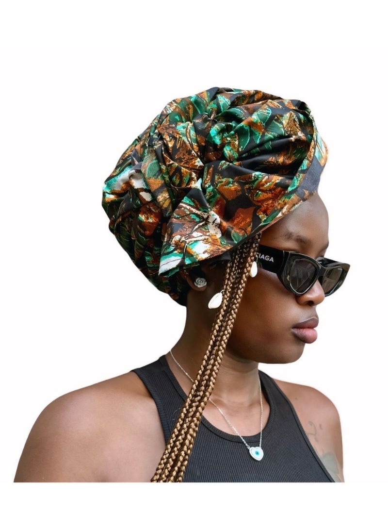 Afro Melanin Headwrap - One fabric, endless designs 100% Cotton, 207X55cm - Image 1