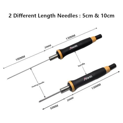 Afantti Foam Cutter Hot Wire Electric Styrofoam Cutting Pen Tool | Higher Temperature | 2 Needle | Heat-Insulated Handle | for Eva Foam Board - Image 5