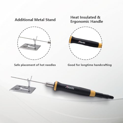 Afantti Foam Cutter Hot Wire Electric Styrofoam Cutting Pen Tool | Higher Temperature | 2 Needle | Heat-Insulated Handle | for Eva Foam Board - Image 3