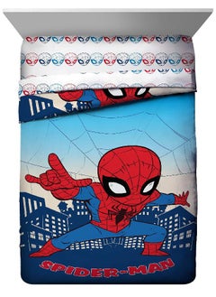 Jay Franco Jay Franco Marvel Super Hero Adventures Go Spidey 4 Piece Toddler Bed Set - Super Soft Microfiber Bed Set Includes Toddler Size Comforter & Sheet Set - Bedding Features Spiderman  - Image 1