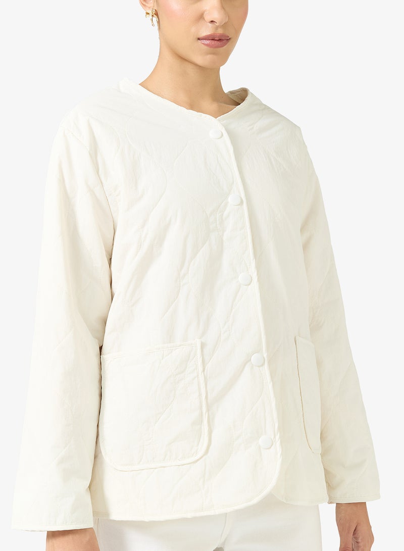 جينجر جاكيت طويل مبطن بنقش مربعات - Image 3