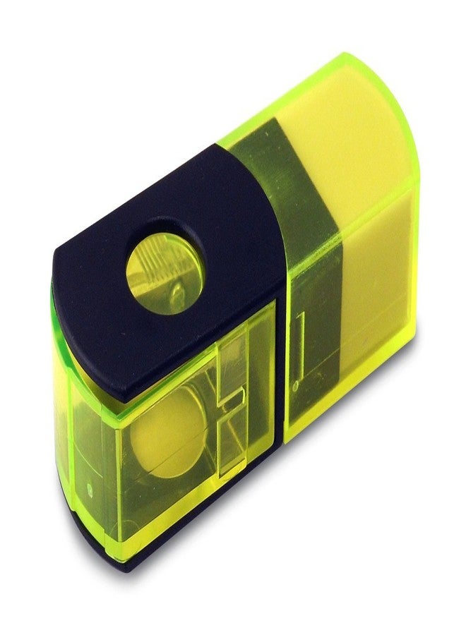 Eisen The Pencil Grip Eisen Pencil Sharpener and Eraser Combo, 2-in-One Sharpener Eraser Combo, Assorted Colors, 10 Count (ESN-48010) - Image 3