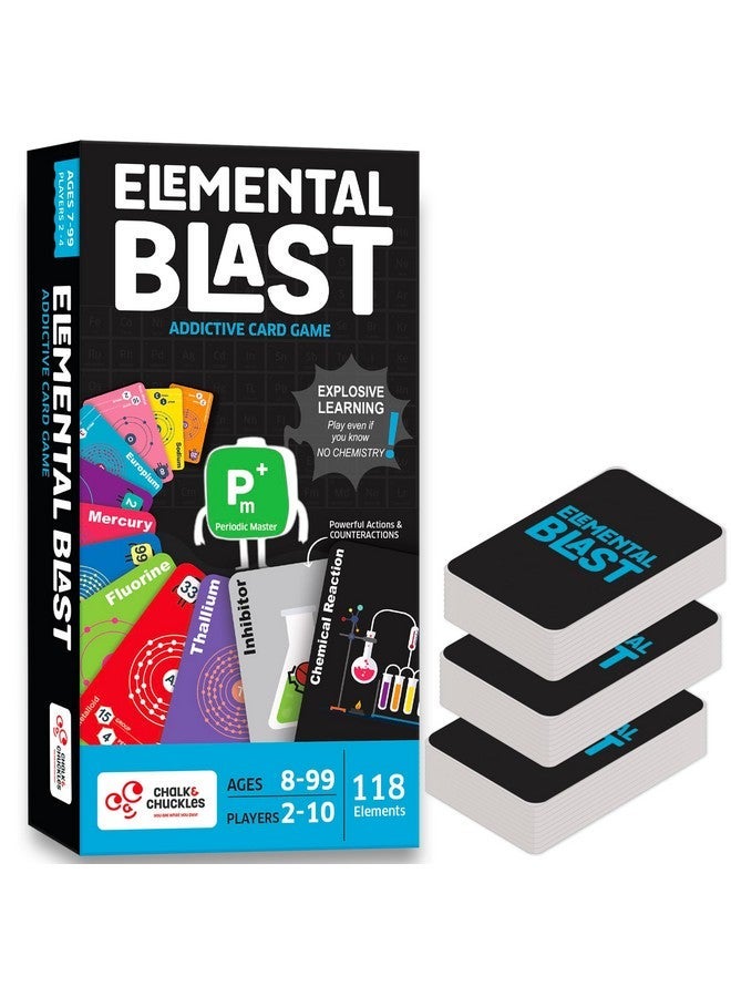 Chalk and Chuckles Card Game- Elemental Blast Periodic Table Game for Kids for Age 10 to 15, Fun Family Game, Learning & Stem Toy, Educational Gift for Boys, Girls 8, 9, 10, 11, 12 Years Old and Up - Image 1