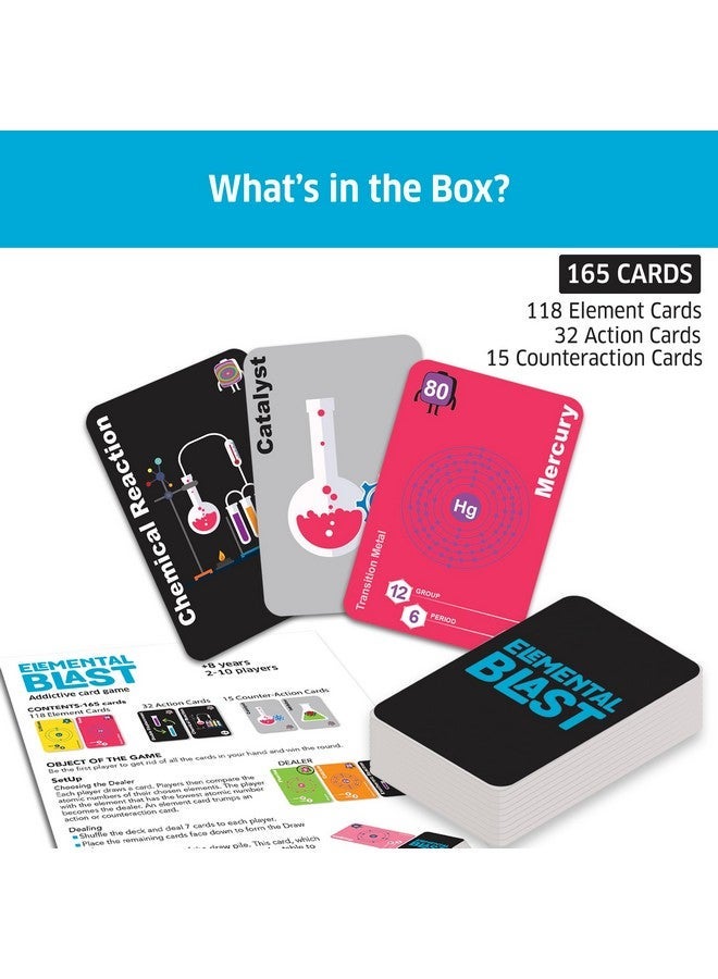 Chalk and Chuckles Card Game- Elemental Blast Periodic Table Game for Kids for Age 10 to 15, Fun Family Game, Learning & Stem Toy, Educational Gift for Boys, Girls 8, 9, 10, 11, 12 Years Old and Up - Image 5