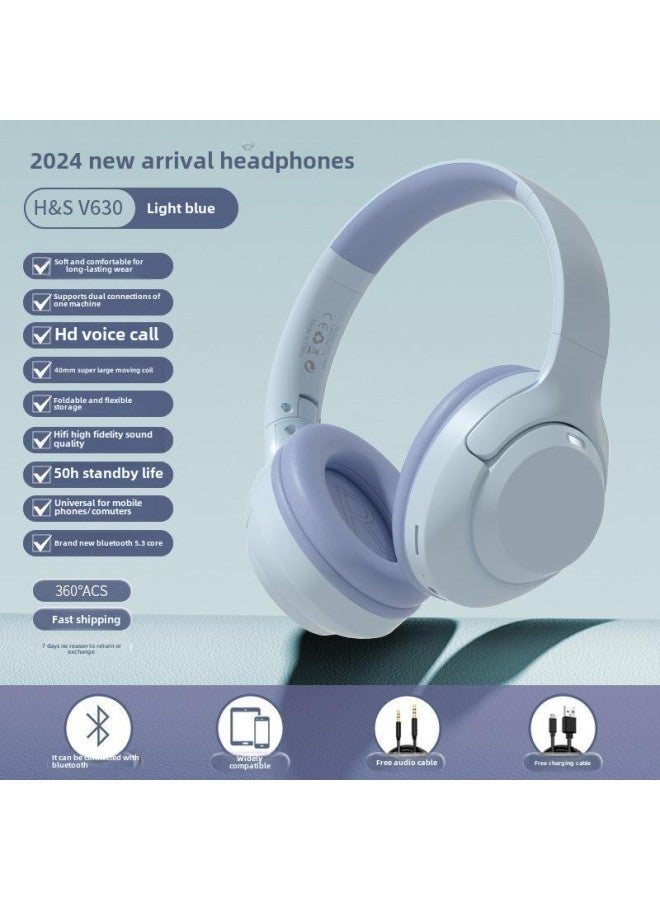 Headset Wireless Bluetooth Headset Computer E-sports Game Wired Belt Mai Long Endurance For Huawei Xiaomi Sony-Color:Official Standard Configuration-sky Blue☆  - Image 1