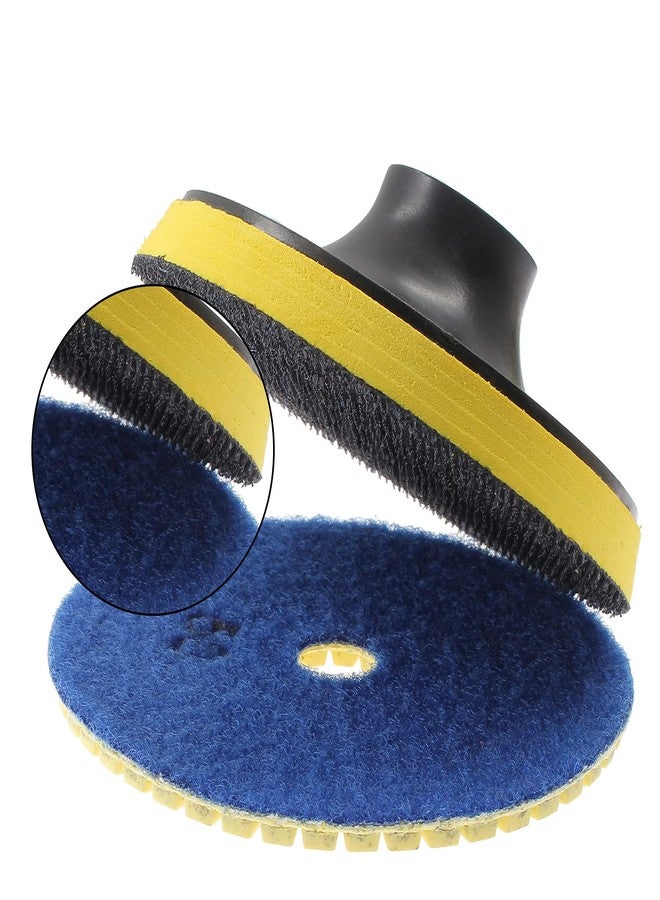 Cionyce 11 Pcs 4 Inch Diamond Polishing Pad Set, 10 Pcs 50 Grit Polishing Grinding Pads with Hook and Loop Backing Holder Pads for Concret Marble Quartz Granite Polishing - Image 4