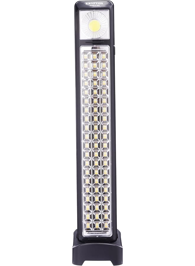 KRYPTON LED Emergency Light KNE5182/ Energy Efficient Design Super Bright and Long Hours Working/Compact Portable and Light Weight with Stand and Handle/Black 2 Years Warranty - Image 2