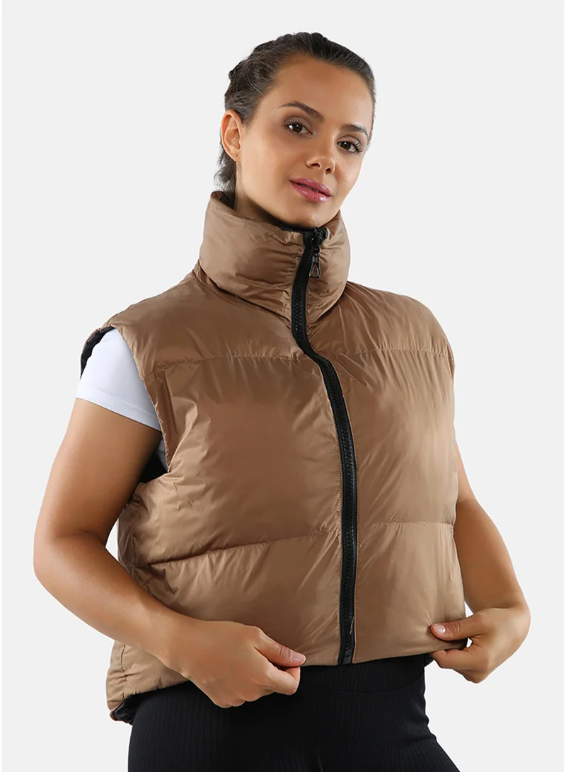 London Rag London Rag Women's Reversible Vest Puffer Jacket