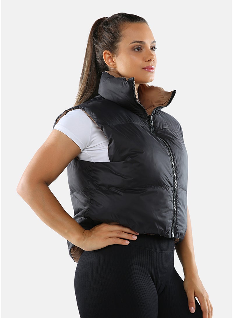 London Rag Women's Reversible Vest Puffer Jacket - Image 3