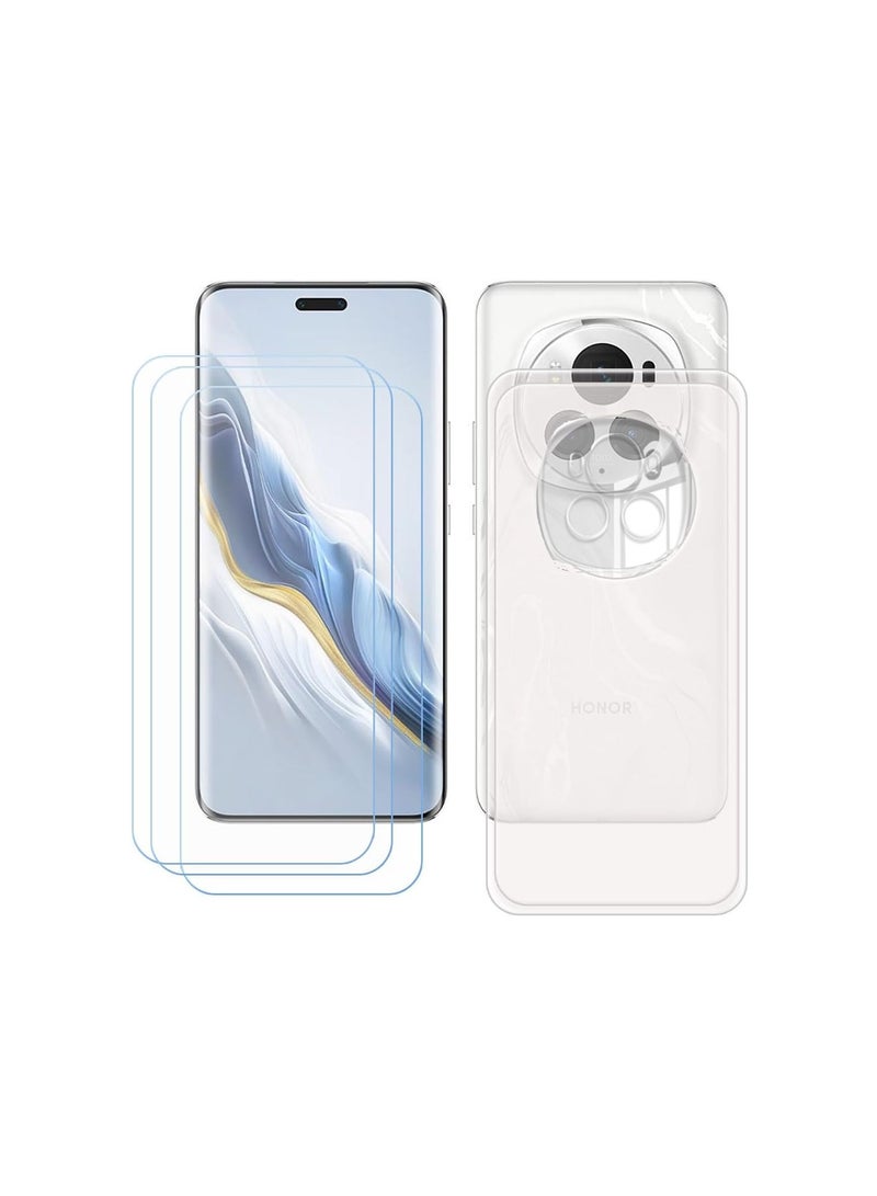 General Honor Magic6 Pro + 3-Pack Tempered Glass Screen Protector, Ultra-thin Translucent Soft Gel TPU Silicone Protective Case  - Image 1
