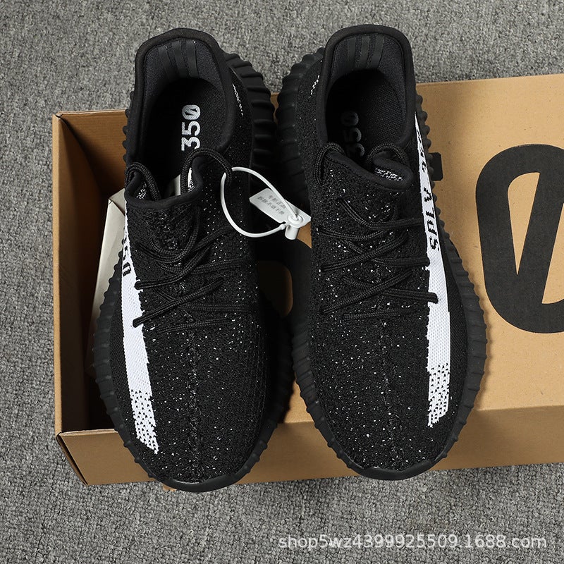 Winter Fleece-Lined Thickened Fashion Coconut Shoes Men'S 350 Soft Bottom Sneaker Women'S Shoes Running Shoes Warm Casual Cotton Shoes - Image 1
