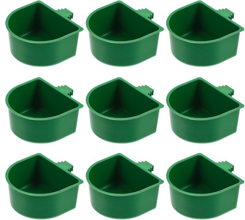 VICASKY 20pcs Bird Food Bowl and Water Feeder Set Plastic Bird Cage Food Container Clips and Small Pets Universal Feeding Supplies for Parrots and Rabbits - Image 1