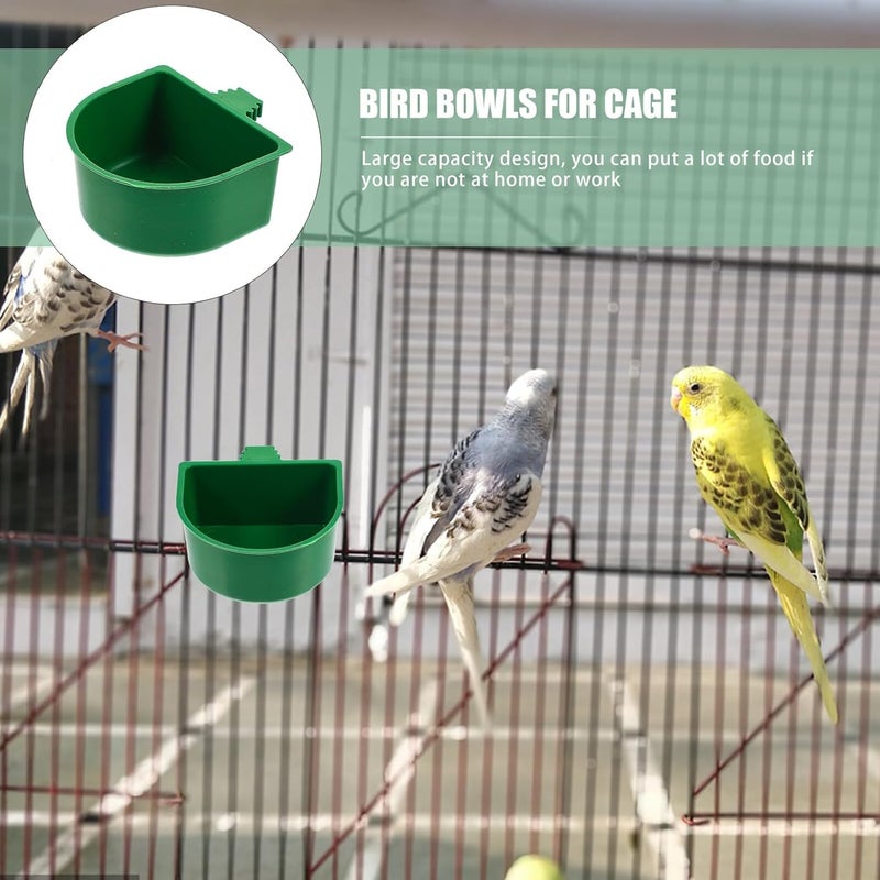 VICASKY 20pcs Bird Food Bowl and Water Feeder Set Plastic Bird Cage Food Container Clips and Small Pets Universal Feeding Supplies for Parrots and Rabbits - Image 4