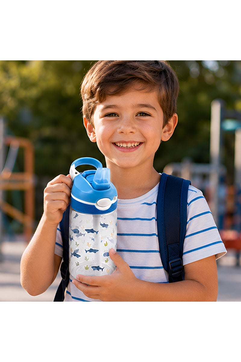 Cocobee Aeroplane-Style Astronaut Print Backpack for Boys + Water Bottle – BPA-Free 480ml + Tritan Bento Lunch Box – 4 Compartments - Image 3
