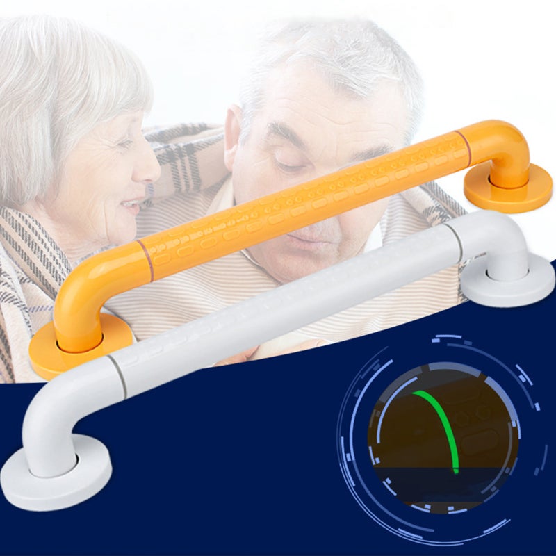 16 Inch Bathroom Grab Bar with Luminous Circle Toilet Shower Bathtub Handicap Support Balance Grab Bar Stainless Steel Safety Rail for Staircase Walls - Image 4