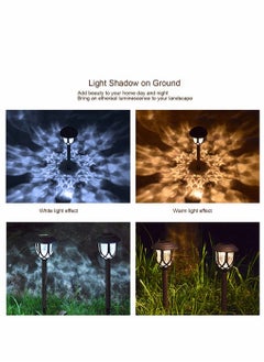 Excefore 10 Pack Solar Lights Outdoor Decorative, Solar Pathway Lights Outdoor, Solar Powered Garden Yard Lights for Walkway Sidewalk Driveway  - Image 2