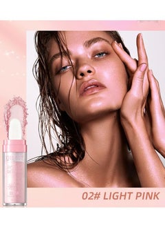 QiBest Polvo De Hadas Magic Colour Shiner Fairy Highlight Makeup,Body Brightens the Natural Three-Dimensional Face Blusher Fairy Highlight Patting Powder((02# LIGHT PINK)  - Image 2