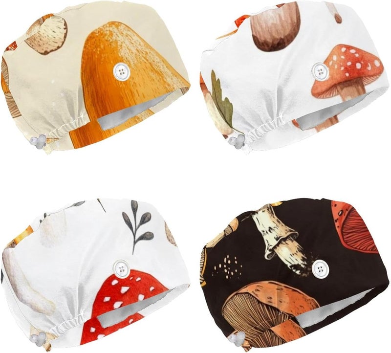 4 Pack Goose Duck (3) Decorative Print Comfort Fit Protective Head Caps - Image 1