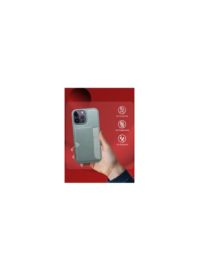 CATANES iPhone 14 Pro Max 3Packs Case Leather Antifingerprint Cover with Wallet Card Slot Shell, Side Insert Card Holder, Anti Fall Protection - Grey  - Image 2