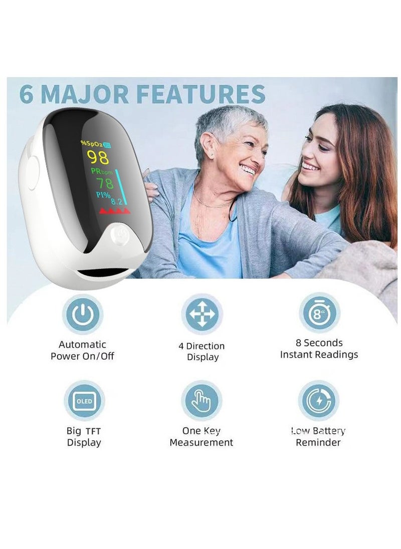 Generic - USB Rechargeable Digital Finger Pulse Oximeter Heart Rate Detector Finger Clip Pulse Oximeter Monitor - Image 1