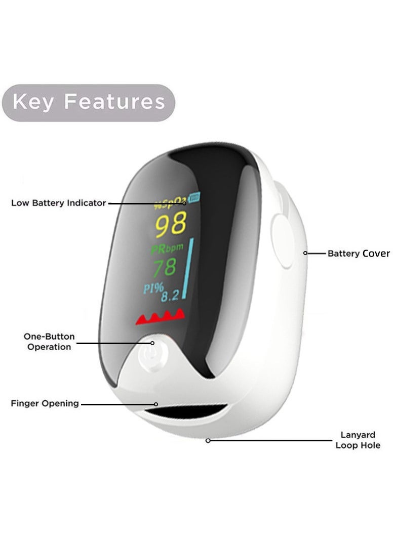 Generic - USB Rechargeable Digital Finger Pulse Oximeter Heart Rate Detector Finger Clip Pulse Oximeter Monitor - Image 1