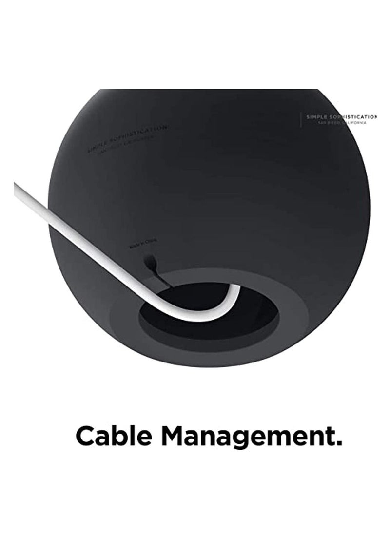 Generic - Stand For Magsafe Charger Silicone Charger Holder For Magsafe Magnetic Wireless Charger Storage Winder Charging Base Non-Slip Space-Saving (Black) - Image 1