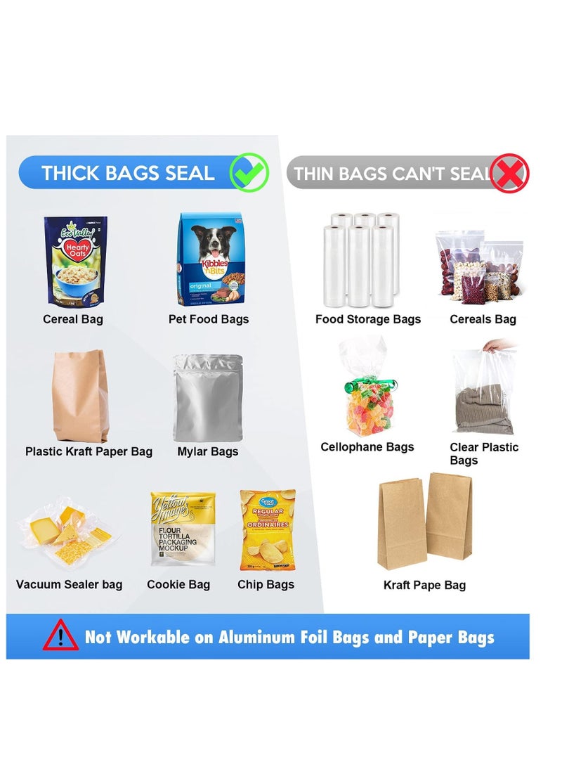 SYOSI Mini Chip Bag Heat Sealer Portable Food Sealer Bag Resealer for Food Storage Plastic Bags Snack Bags vacuum sealer bags Handheld Sealing Machine for Candy Bag - Image 4