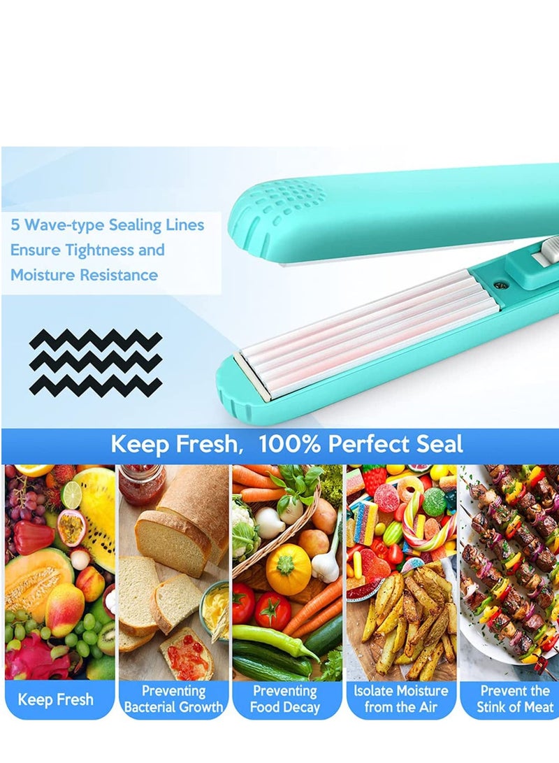 SYOSI Mini Chip Bag Heat Sealer Portable Food Sealer Bag Resealer for Food Storage Plastic Bags Snack Bags vacuum sealer bags Handheld Sealing Machine for Candy Bag - Image 2