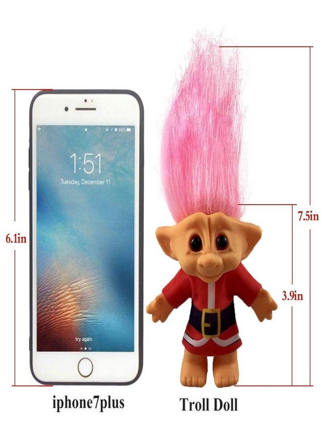 Yintlilocn Vintage Troll Dolls, Troll Dolls Chromatic Adorable for Collections, School Project, Arts and Crafts, Party Favors- 7.5" Tall(Include The Length of Hair (Pink) - Image 4