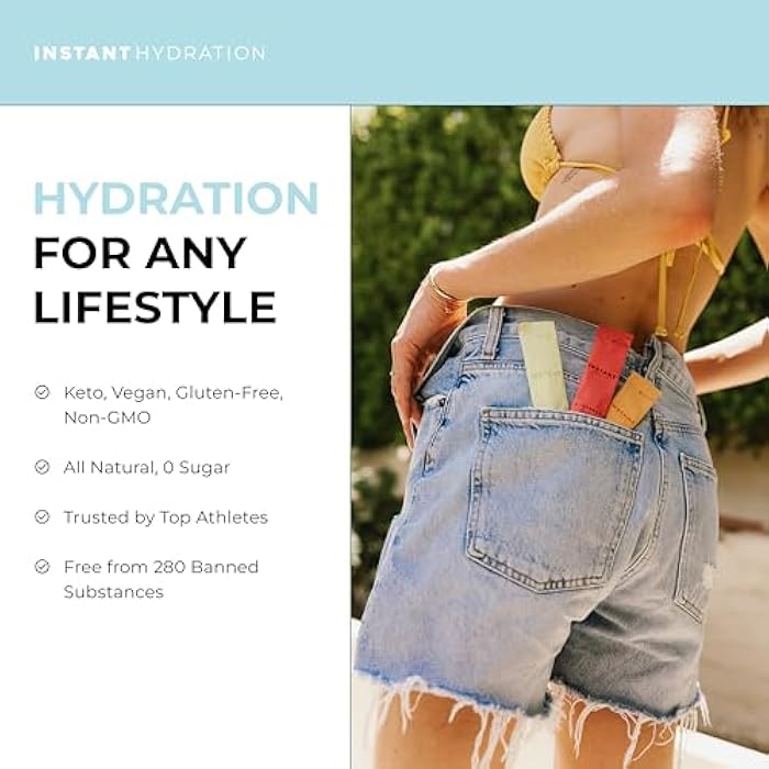 Instant Hydration Electrolytes Powder Packets - Variety Pack - Zero Sugar - Keto, Vegan, Gluten-Free, Non-GMO - Boost Recovery, Brain Function, Muscle & Tissue Health - 12 Sticks - Image 3