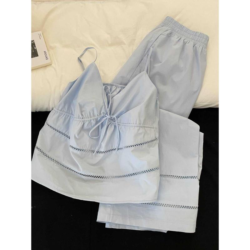 Hollow Camisole Loungewear Set - Image 2