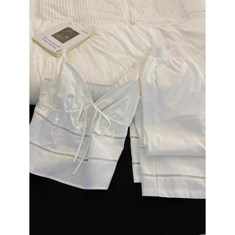 Hollow Camisole Loungewear Set - Image 3