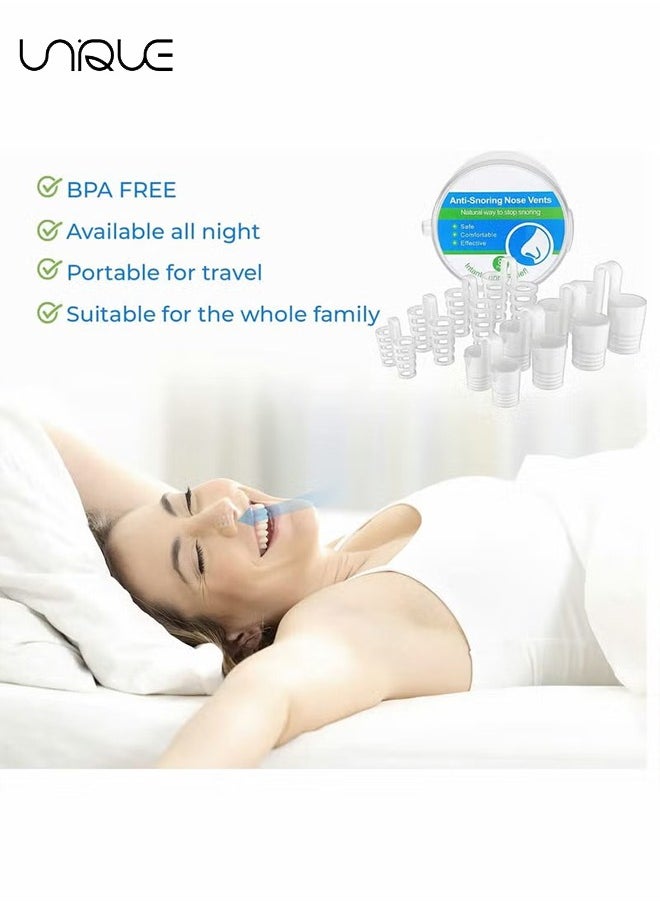 Unique - 8 Pcs Anti Snoring Device, Snore Stopper Nasal Dilators Snoring Solution, Comfortable Nasal Dilators to Relieve Snore for Better Sleep Sleeping Aid Sleep - Image 1