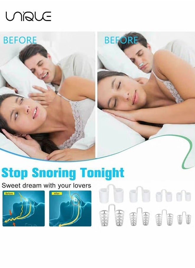 Unique - 8 Pcs Anti Snoring Device, Snore Stopper Nasal Dilators Snoring Solution, Comfortable Nasal Dilators to Relieve Snore for Better Sleep Sleeping Aid Sleep - Image 1
