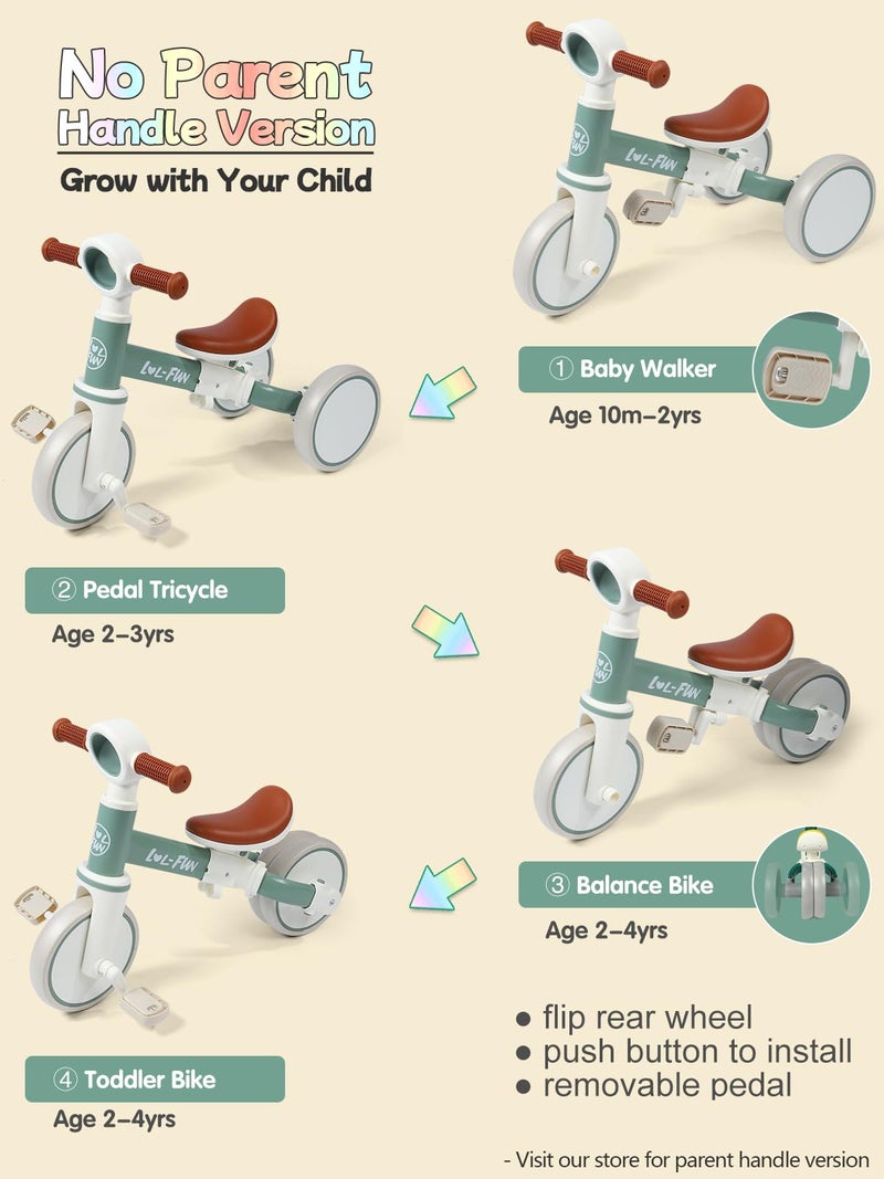 LOL-FUN LOLFUN Tricycle for Toddlers 13 Years Old Boys Girls Toy 4 in 1 Baby Balance Bike for 1 2 Year Old Gift Kids Bicycle with Easy Assembly Removable Pedal - Image 3