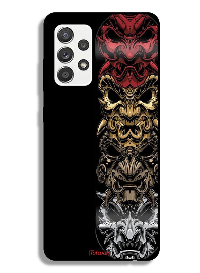 Tolwak Samsung Galaxy A32 5G Protective Case Cover Heads Art - Image 1