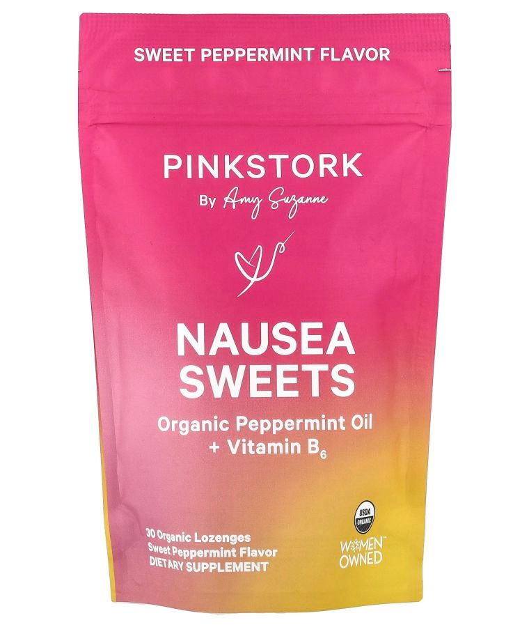 Pink Stork Nausea Sweets Sweet Peppermint 30 Organic Lozenges