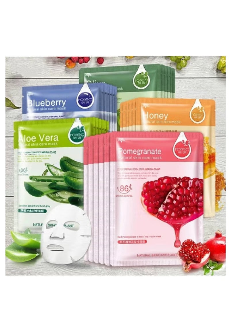 روريك قناع مرطب للوجه مكون من 25 قطعة متعدد الألوان 750 جرام متعدد الألوان 750جرام - Image 1