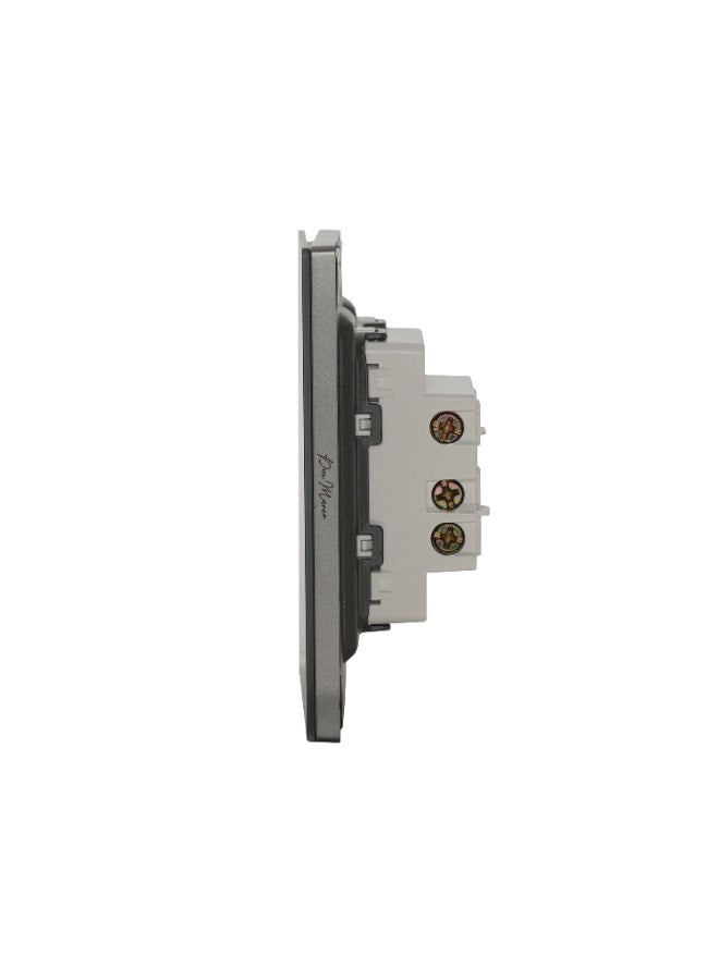 Donmarco Ultra Thin 1 Gang 2 Way Switch – Ultra Thin Glass, Modern & Durable, Fire-Resistant Electric Switch, 15-Year Warranty, Wall Switch for Home and Office (Matt Grey) - Image 4