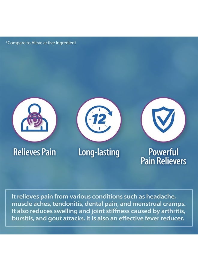 HealthA2Z - ® نابروكسين الصوديوم | 220 مجم | 300 قرص | مضاد للالتهابات غير الستيرويدية | مسكن سريع للألم | خافض للحرارة - Image 1