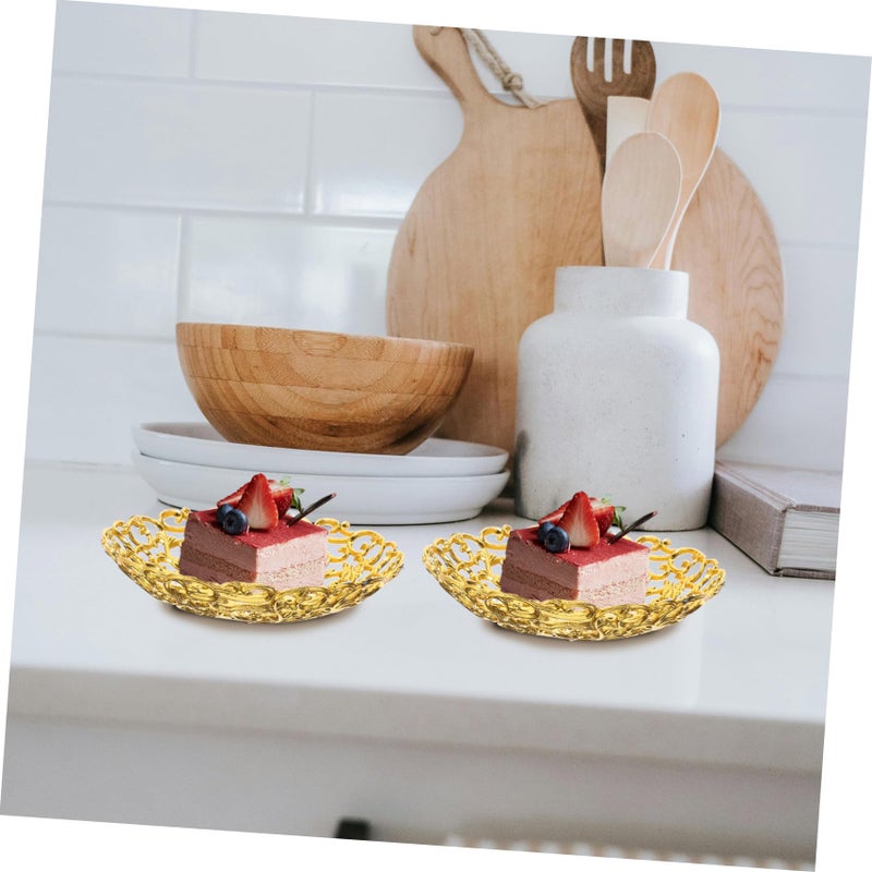 Gold Eid Mubarak Serving Trays 12pcs Ramadan Food Plates Party Tableware Decoration - Image 5