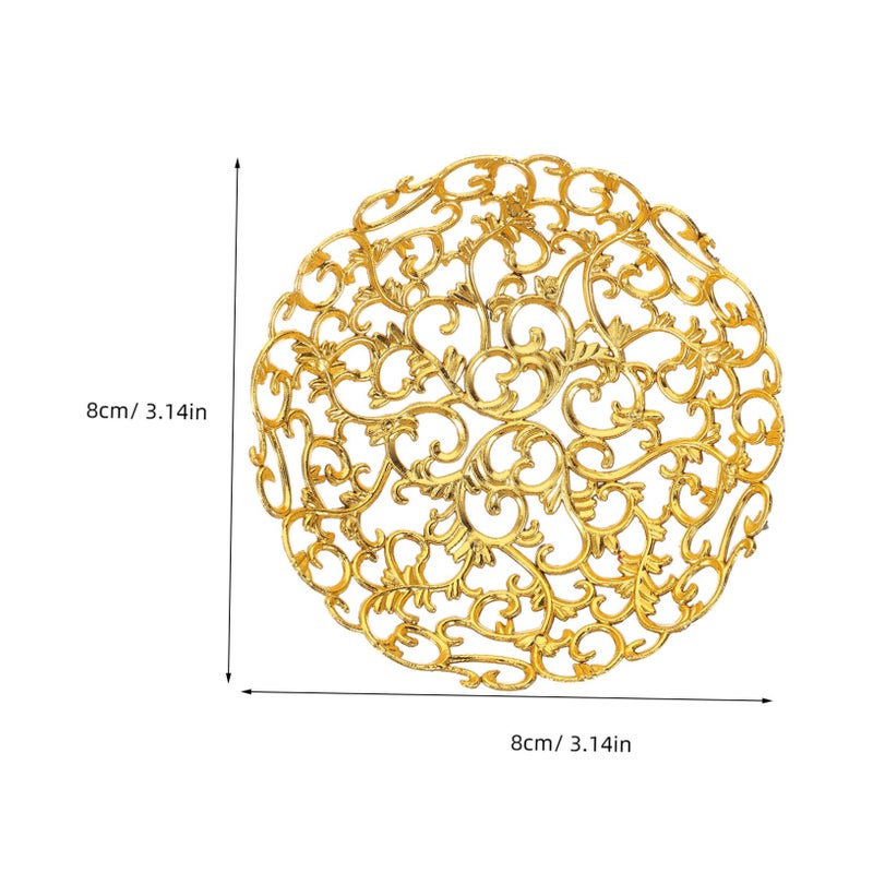 Gold Eid Mubarak Serving Trays 12pcs Ramadan Food Plates Party Tableware Decoration - Image 3