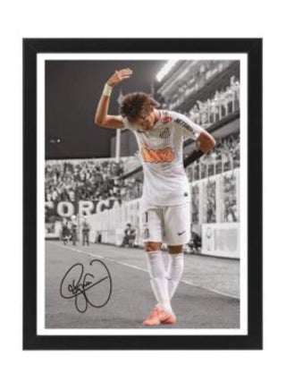 Neymar Santos FC Printed Autograph - Framed Poster 30x40cm - Football Memorabilia, Soccer Collectible, Gift for Fans , Man Cave - pzsku/Z3EFB1780666C8AB865B7Z/45/1748521355/9f40ea54-b691-42f3-a081-bd39d435214a