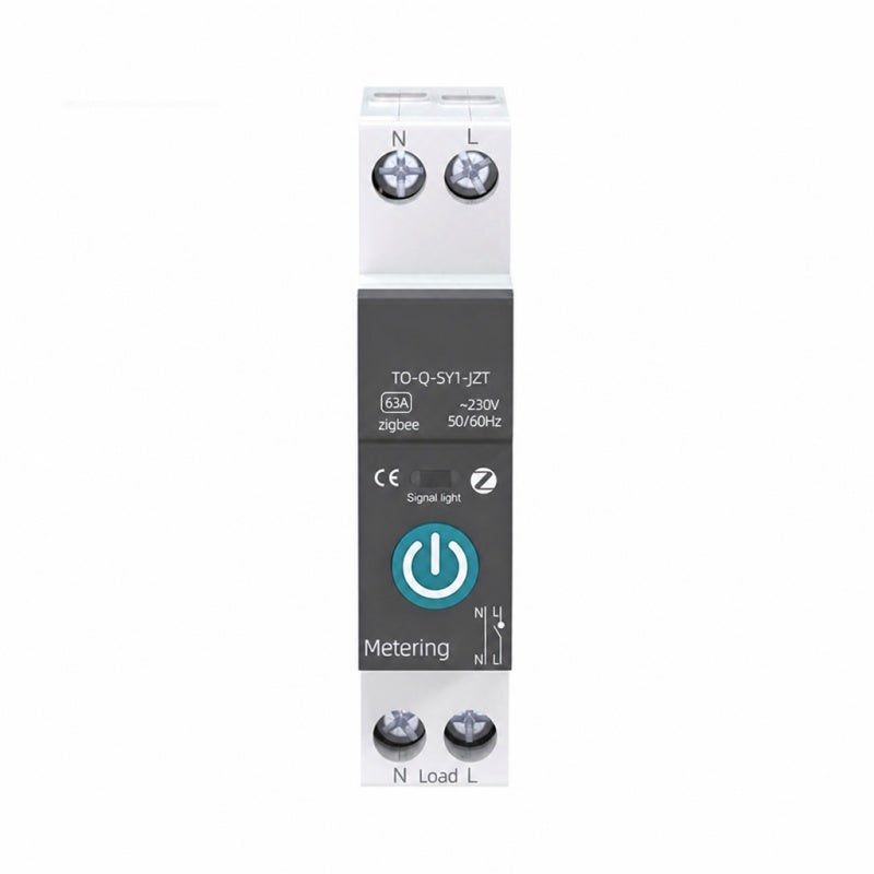 تونغو قاطع الدائرة الكهربائية الذكي Tuya Zigbee مع تحكم عن بُعد لاسلكي، مفتاح Din Rail، عرض عبر تطبيق الهاتف المحمول، معدات منزلية ذكية، مؤقت زمني، أوضاع العد التنازلي والتوقيت الدوري مع وظيفة القياس - Image 4