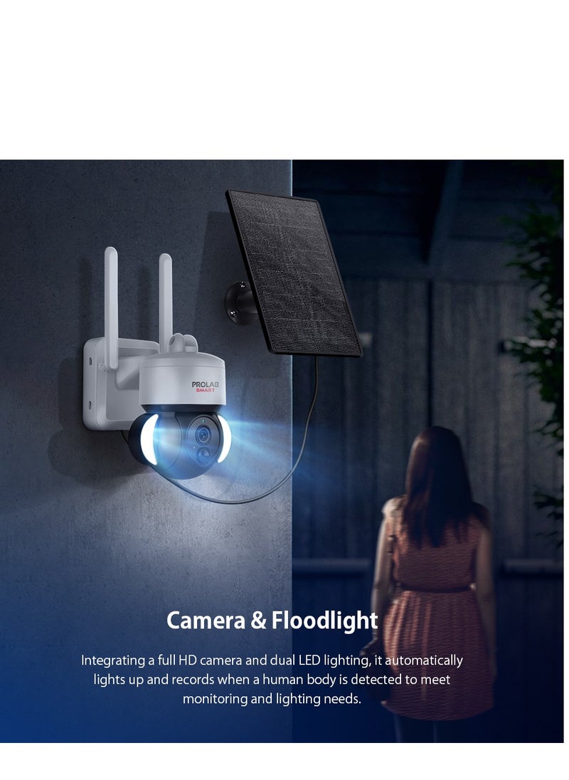 PROLAB prolab Solar camera with extended five meter cable ,support simcard  , two way audio and 360 motion  - Image 4