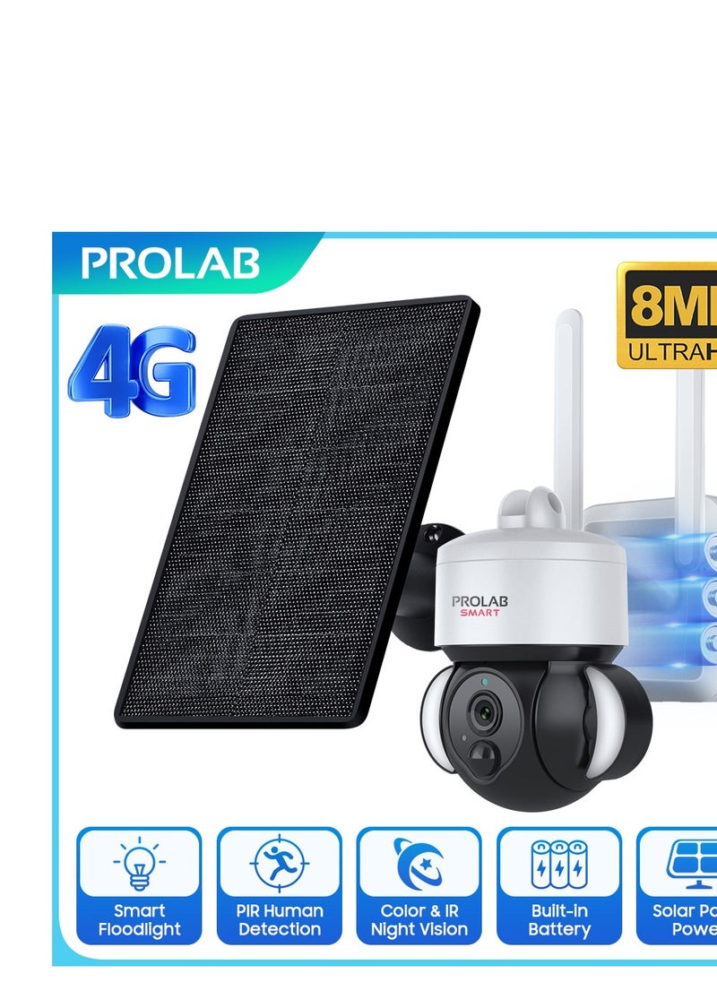 PROLAB prolab Solar camera with extended five meter cable ,support simcard  , two way audio and 360 motion  - Image 1
