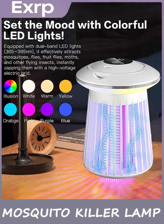 Exrp Upgraded Mosquito Killer Lamp, Electric Bug Zapper for Indoor & Outdoor, Rechargeable LED Night Light - Safe for Baby & Family, Camping, Backyard, Terrace - Image 2
